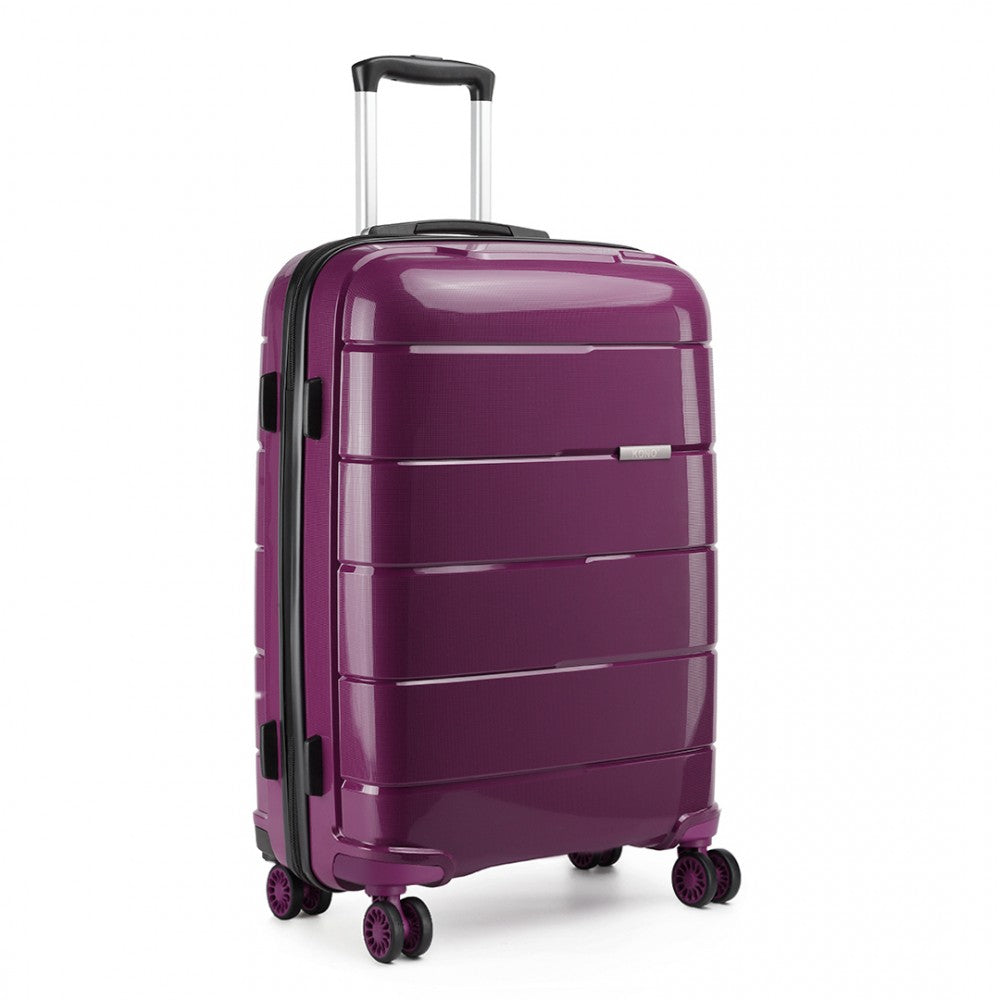Kono 20/24/28” Hard Shell PP Suitcase Set - Purple