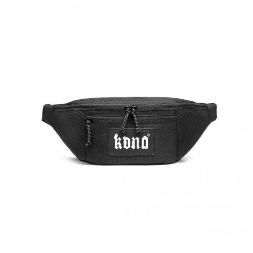 Kono Lightweight Fashion Sports Bum Bag For Men And Women - Black