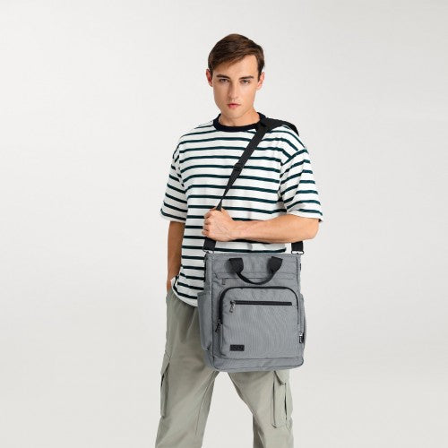 Kono Durable Waterproof Multi Men’s Backpack Shoulder Bag - Black