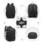 Kono Multifunctional Portable 39L Travel Backpack Cabin Luggage Bag - Black