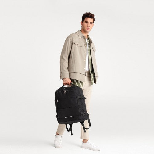 Kono Multi-Level High-Capacity Cabin Bag Travel 30L Backpack - Black