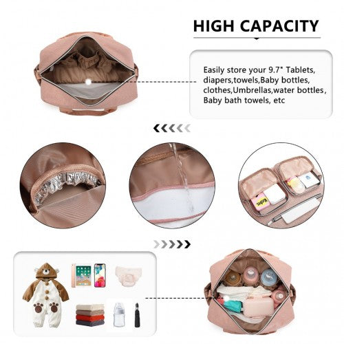 Kono Durable And Functional Changing Tote Bag - Pink