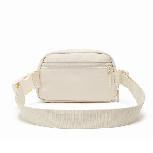 Kono Sleek And Stylish Minimalist Classic Waterproof Waist Pack - Beige