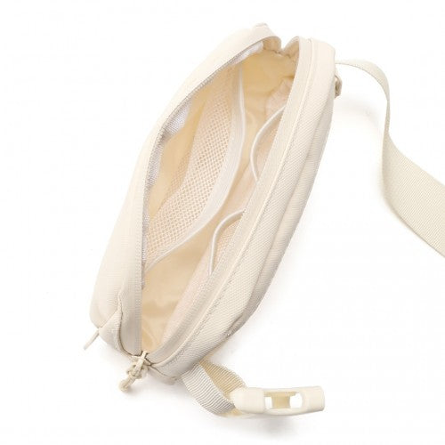 Kono Sleek And Stylish Minimalist Classic Waterproof Waist Pack - Beige