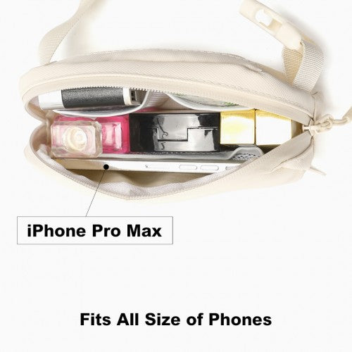 Kono Sleek And Stylish Minimalist Classic Waterproof Waist Pack - Beige