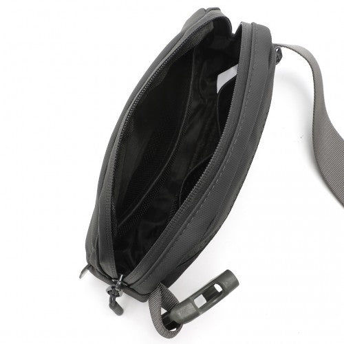 Kono Sleek And Stylish Minimalist Classic Waterproof Waist Pack - Grey