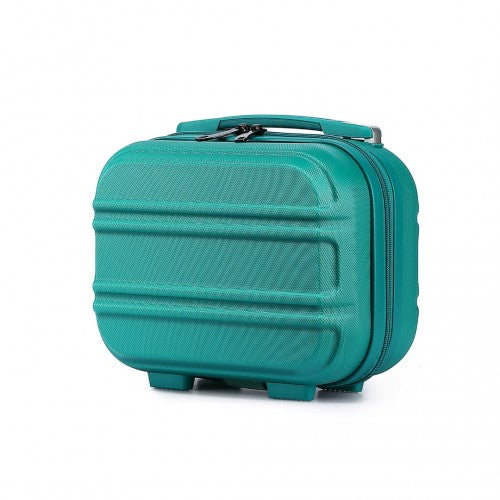 Kono 12 Inch Lightweight Hard Shell Abs Vanity Case - Teal (Green)