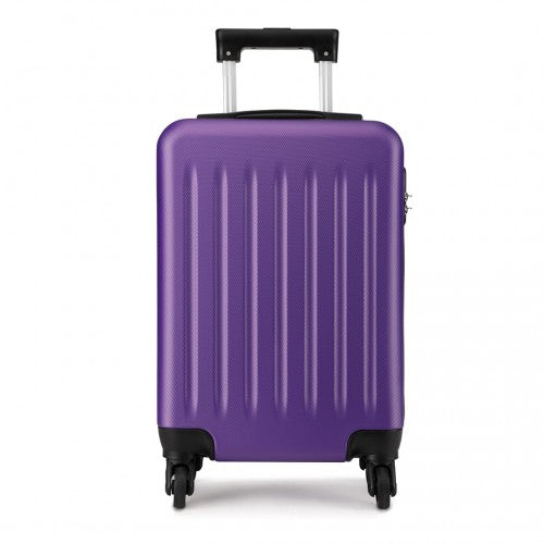 Kono 19 Inch Abs Hard Shell Carry On Luggage 4 Wheel Spinner Suitcase - Purple
