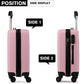 Kono 28 Inch Abs Hard Shell Luggage 4 Wheel Spinner Suitcase - Pink