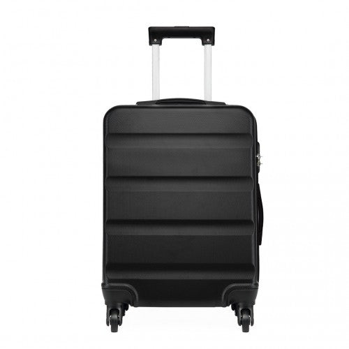 Kono 28 Inch Horizontal Design Abs Hard Shell Suitcase With TSA Lock - Black