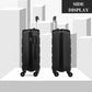 Kono 24 Inch Horizontal Design Abs Hard Shell Suitcase With TSA Lock - Black