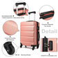 Kono 24 Inch Horizontal Design Abs Hard Shell Suitcase With TSA Lock - Nude