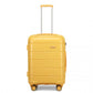 Kono 20 Inch Cabin Size Hard Shell PP Suitcase - Yellow