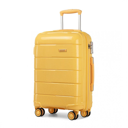 Kono 24 Inch Hard Shell PP Suitcase - Yellow