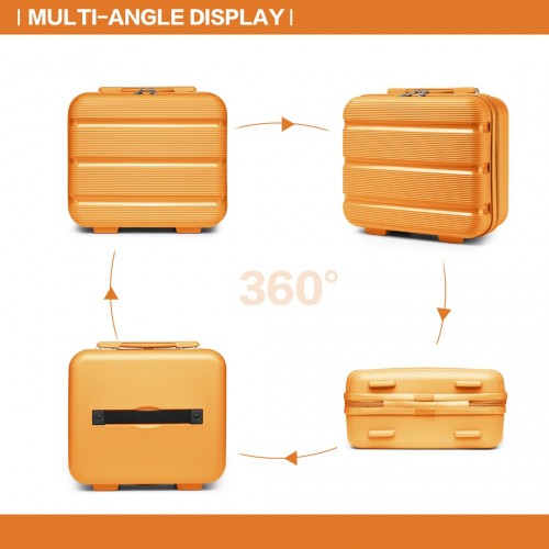 Kono 14 Inch Bright Hard Shell PP Vanity Case - Orange