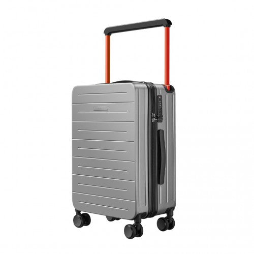 British Traveller 20 Inch Wide Handle Hard Shell PC Luggage With TSA Lock - Grey