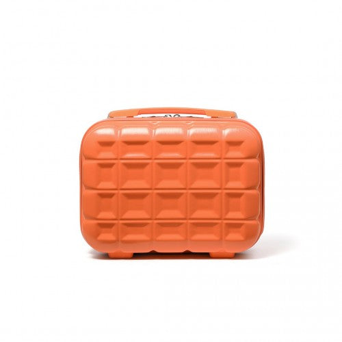 Kono 13 Inch Lightweight Hard Shell Abs Vanity Case - Orange