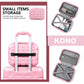 Kono 13/20 Inch Lightweight Hard Shell Abs Cabin Suitcase With TSA Lock And Vanity Case - Pink