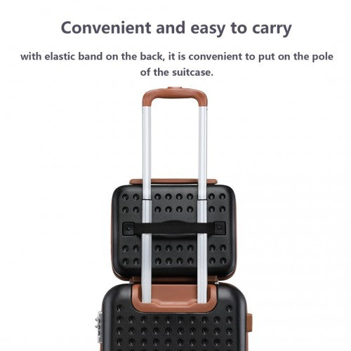 Kono 13 Inch Special Hard Shell Abs Vanity Case - Black