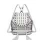Miss Lulu Skull Studded Backpack Shoulder Bag