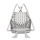 Miss Lulu Skull Studded Backpack Shoulder Bag