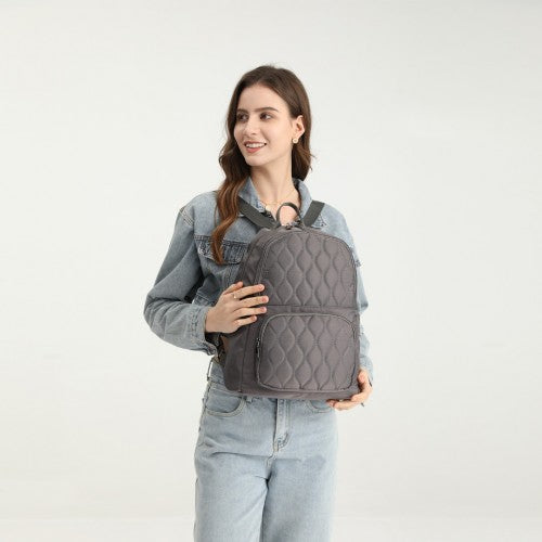 Miss Lulu Casual Lightweight Ladies Backpack - Grey