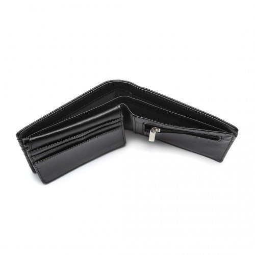 Kono Business Casual RFID Blocking Mens Wallet - Black