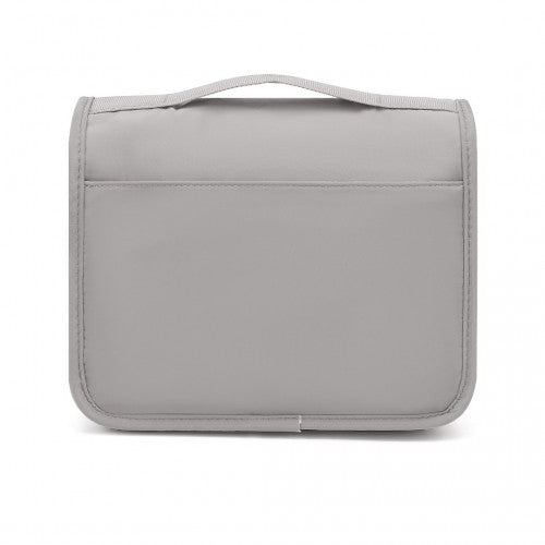 Classic Hanging Multi-Pocket Waterproof Travel Makeup Bag - Grey