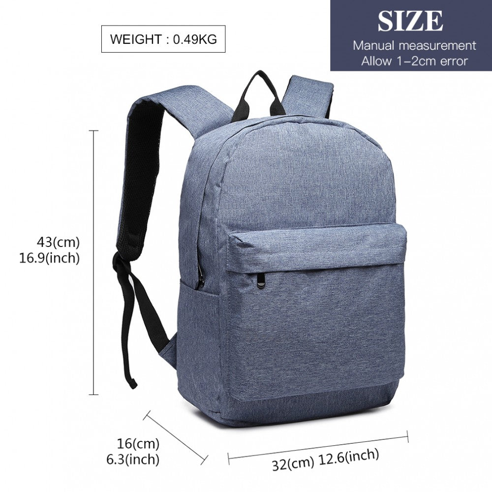 Kono Large Functional Basic Backpack - Blue