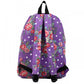 Miss Lulu Large Backpack Flower Polka Dot  - Purple