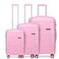 Kono 20./24/28” Hard Shell PP Suitcase Set - Pink